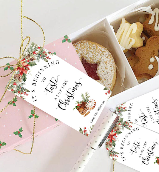 Nutmeg Noel | Printable It's Beginning To Taste A Lot Like Christmas Gift Tag Template