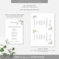 Muted Greenery Green | Printable Itinerary - Black Bow Studio