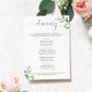 Muted Greenery Green | Printable Itinerary - Black Bow Studio