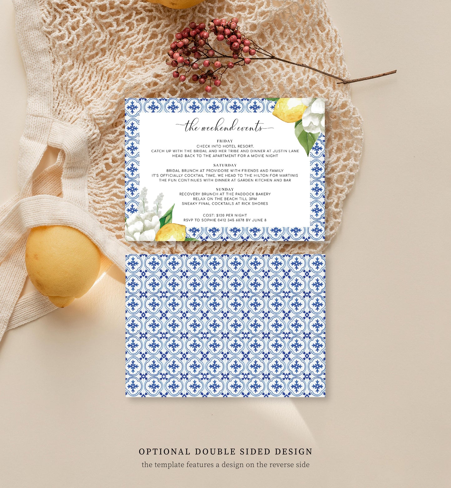 The Med Lemons | Printable Itinerary
