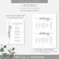 Lucas Script White | Printable Itinerary & Welcome Card Template