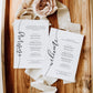 Lucas Script White | Printable Itinerary & Welcome Card Template