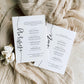 Lucas Script White | Printable Itinerary & Welcome Card Template