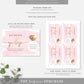 Watercolour Pink | Printable Kiss The Miss Lip Balm Card Template