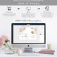 Darcy Floral Pink | Printable Kiss The Miss Favour Card Template - Black Bow Studio