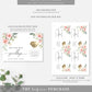 Darcy Floral Pink | Printable Kiss The Miss Favour Card Template - Black Bow Studio