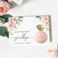 Darcy Floral Pink | Printable Kiss The Miss Favour Card Template - Black Bow Studio