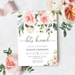 Darcy Floral Pink | Printable Let's Brunch Invitation Template