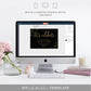 Paintly Black Gold | Printable Let's Celebrate Birthday Invitation