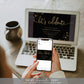 Paintly Black Gold | Printable Let's Celebrate Birthday Invitation