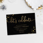 Paintly Black Gold | Printable Let's Celebrate Birthday Invitation