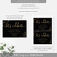 Paintly Black Gold | Printable Let's Celebrate Birthday Invitation