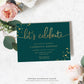 Paintly Black Gold | Printable Let's Celebrate Birthday Invitation