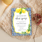 Positano Lemons | Printable Main Squeeze Bridal Shower Invitation Suite Template - Black Bow Studio