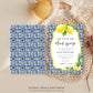 Positano Lemons | Printable Main Squeeze Bridal Shower Invitation Suite Template - Black Bow Studio