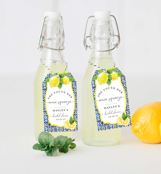 Positano Lemons | Printable Main Squeeze Favour Tags Template