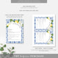 The Med Arch Lemons | Printable Menu Template
