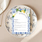 The Med Arch Lemons | Printable Menu Template