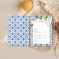 The Med Arch Lemons | Printable Menu Template