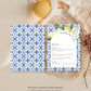 The Med Arch Lemons | Printable Menu Template