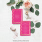 Wave Hot Pink Gold | Printable Menu Template