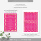 Wave Hot Pink Gold | Printable Menu Template