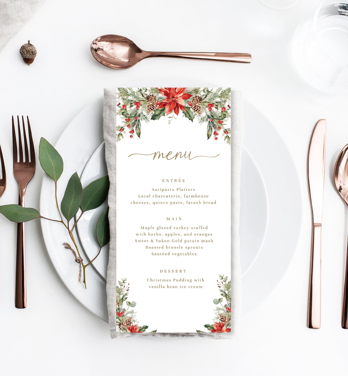 Nutmeg Noel | Printable Christmas Menu