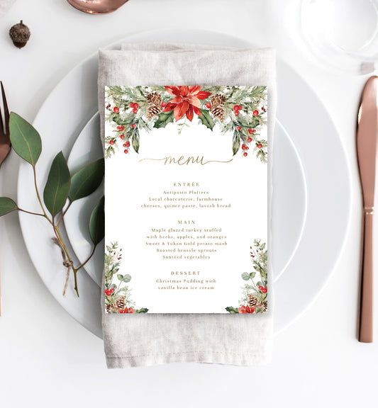 Nutmeg Noel | Printable Christmas Menu