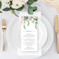 Afternoon Blooms | Printable Menu Template - Black Bow Studio