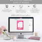 Barbie Party Hot Pink Gold | Printable Menu Template