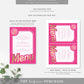 Barbie Party Hot Pink Gold | Printable Menu Template