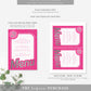 Barbie Party Hot Pink Silver | Printable Menu Template