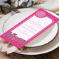 Barbie Party Hot Pink Silver | Printable Menu Template