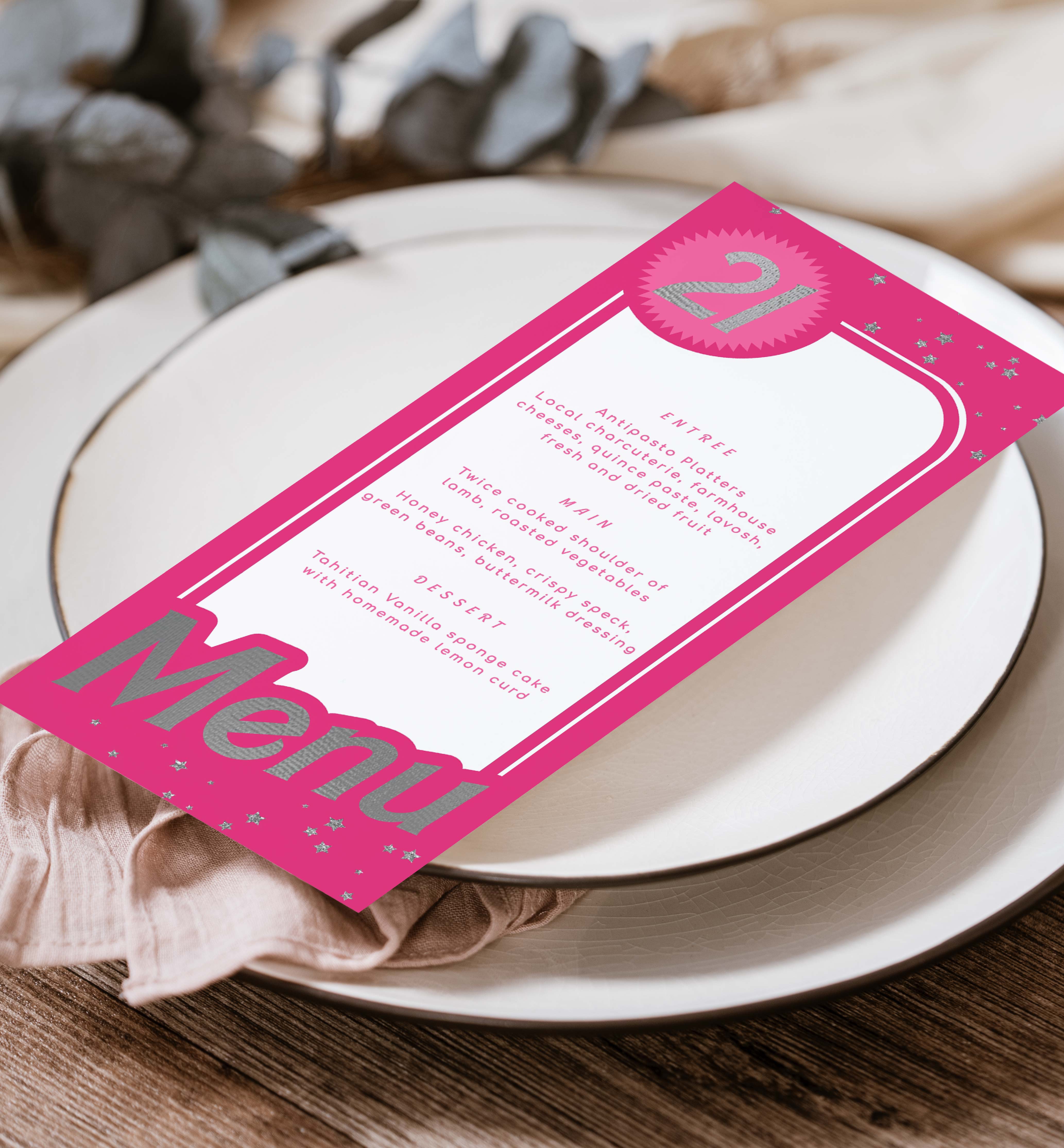 Diy Menu Cards Template