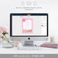 Barbie Party Pink Gold | Printable Menu Template