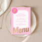 Barbie Party Pink Gold | Printable Menu Template