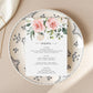 Darcy Floral Pink | Printable Menu Template - Black Bow Studio