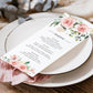 Darcy Floral Pink | Printable Menu Template - Black Bow Studio