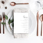 Ellesmere White | Printable Menu Template