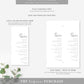 Ellesmere White | Printable Menu Template