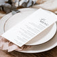 Ellesmere White | Printable Menu Template