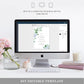 Ferras Blossom Blue | Printable Menu - Black Bow Studio
