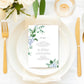 Ferras Blossom Blue | Printable Menu - Black Bow Studio