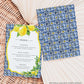 Positano Lemons | Printable Menu Template