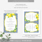 Positano Lemons | Printable Menu Template