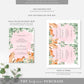 Woodland Animals Pink | Printable Menu