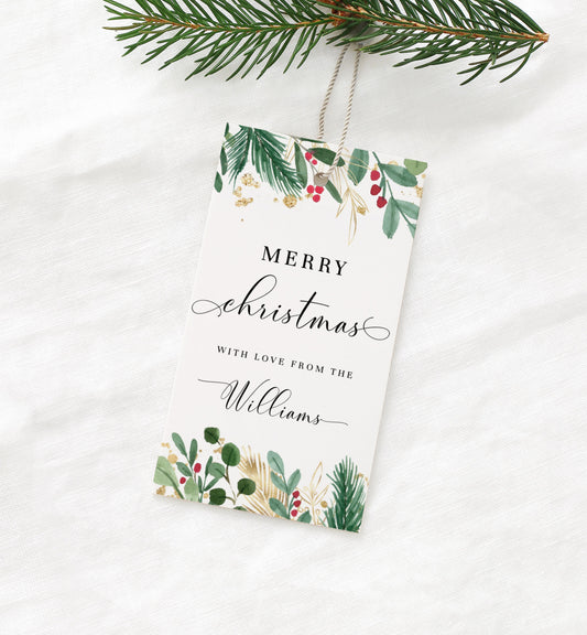 Merriment Christmas | Printable Christmas Gift Tag