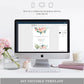 Afternoon Blooms | Printable Mimosa Bar Sign and Juice Tags Template - Black Bow Studio