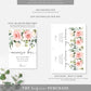 Darcy Floral Pink | Printable Momosa Bar Sign and Juice Tags Template