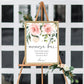 Darcy Floral Pink | Printable Momosa Bar Sign and Juice Tags Template